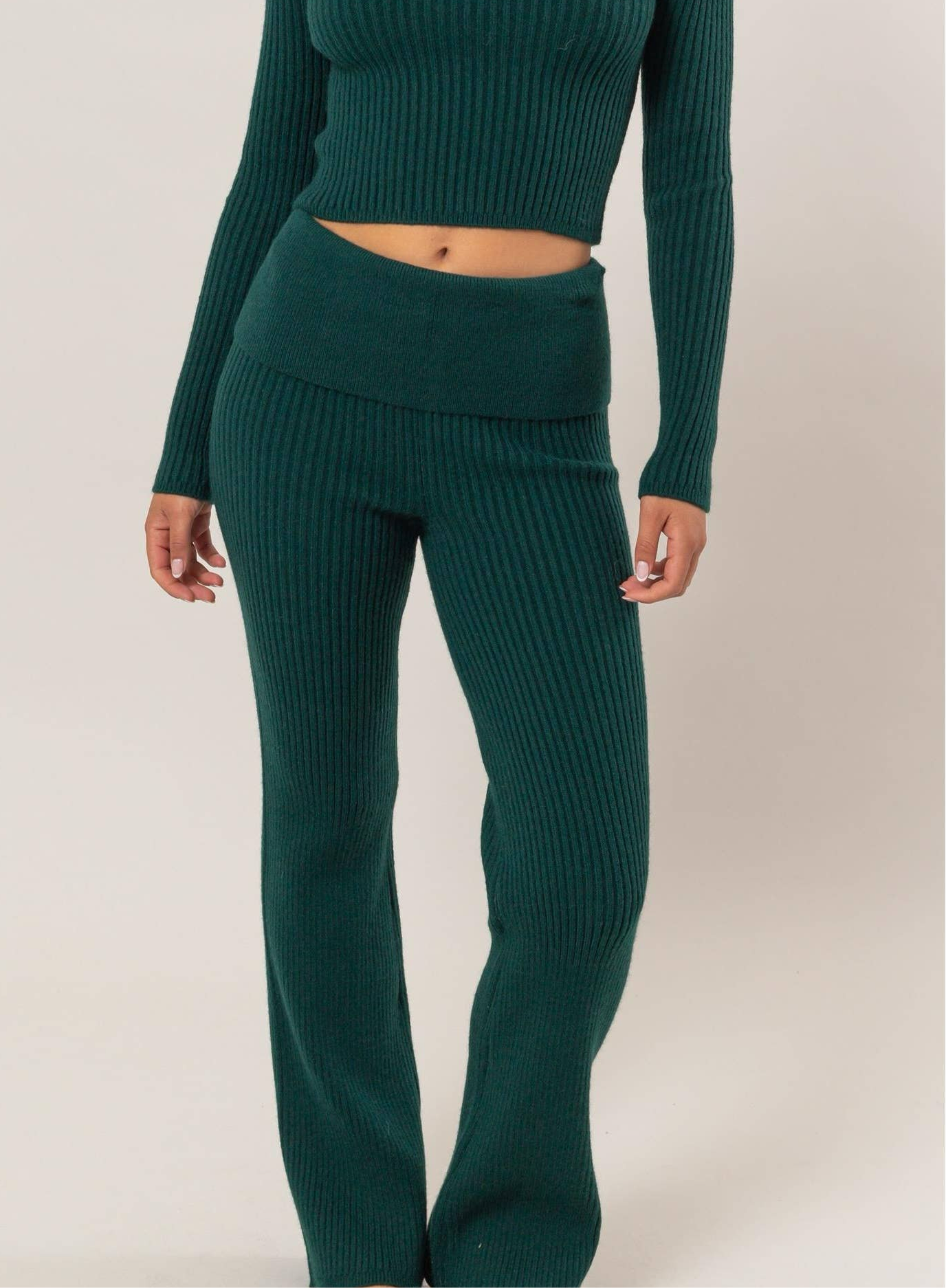 GREAT ESCAPE FLARED RIBBED PANTS