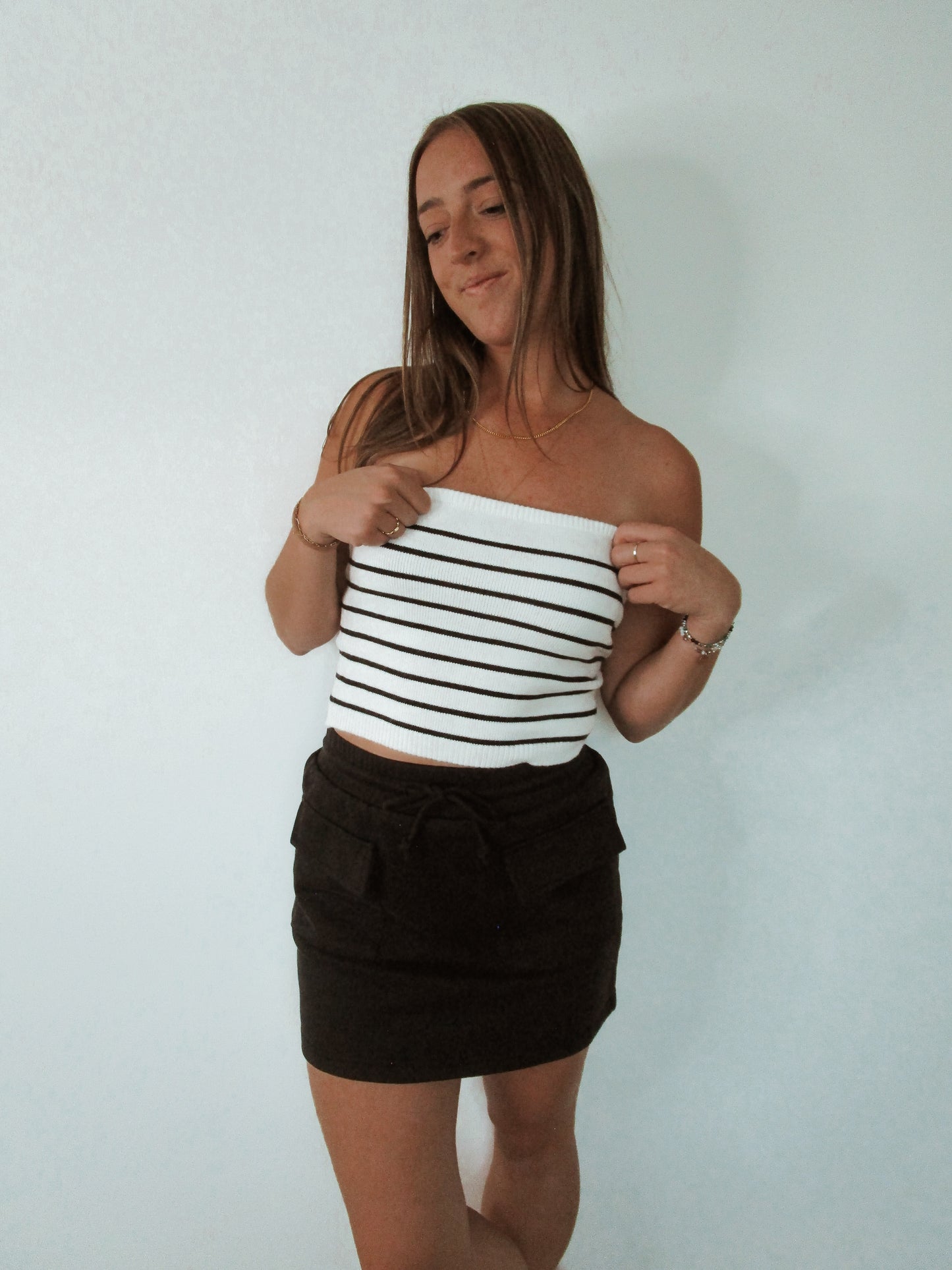 NEW ADVENTURES STRIPED TUBE TOP